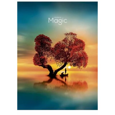 Füzet, tűzött, A4, kockás, 80 lap, SHKOLYARYK "Colorful Magic", vegyes