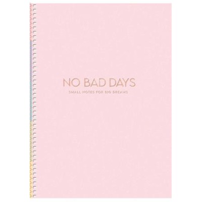 Spirálfüzet, B5, kockás, 80 lap, keményfedeles, SHKOLYARYK "No bad days", vegyes