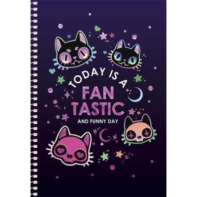 Spirálfüzet, A5, kockás, 80 lap, SHKOLYARYK "Notebook", vegyes