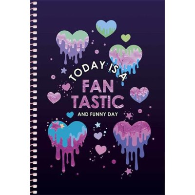 Spirálfüzet, A5, kockás, 80 lap, SHKOLYARYK "Notebook", vegyes