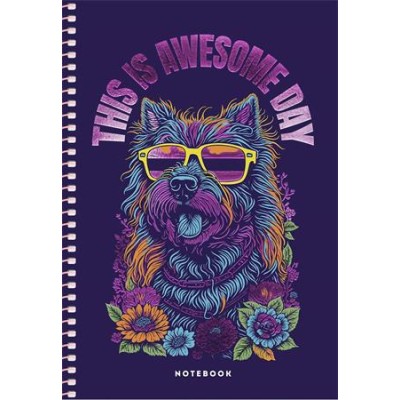 Spirálfüzet, A5, kockás, 80 lap, SHKOLYARYK "Notebook", vegyes