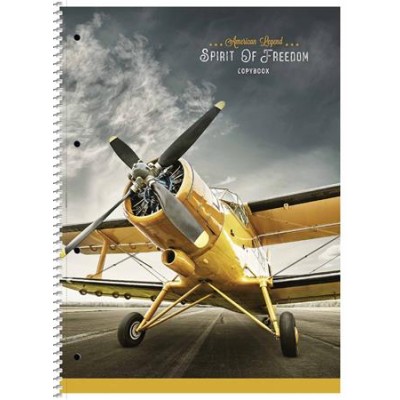 Spirálfüzet, A4+, vonalas, 80 lap, SHKOLYARYK "Spirit of Freedom", vegyes