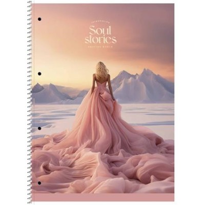 Spirálfüzet, A4+, vonalas, 80 lap, SHKOLYARYK "Soul Stories", vegyes