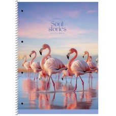 Spirálfüzet, A4+, vonalas, 80 lap, SHKOLYARYK "Soul Stories", vegyes