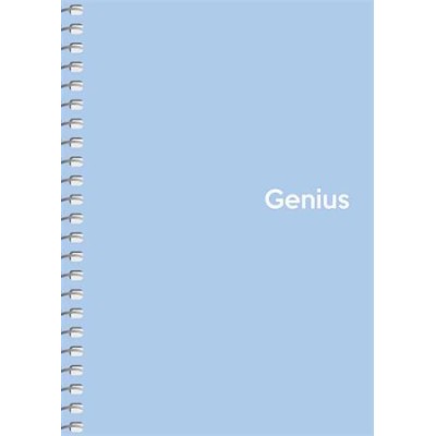 Spirálfüzet, A6, kockás, 80 lap, PP borító, SHKOLYARYK "Genius Pastel", vegyes