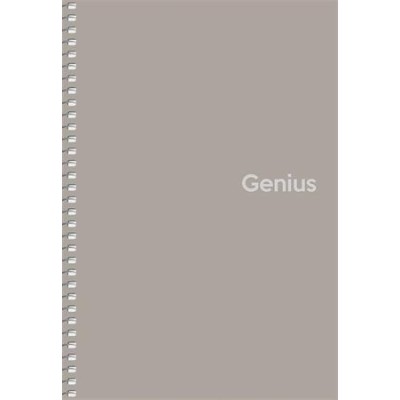 Spirálfüzet, A5, kockás, 80 lap, PP borító, SHKOLYARYK "Genius", vegyes
