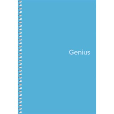 Spirálfüzet, A5, kockás, 80 lap, PP borító, SHKOLYARYK "Genius", vegyes