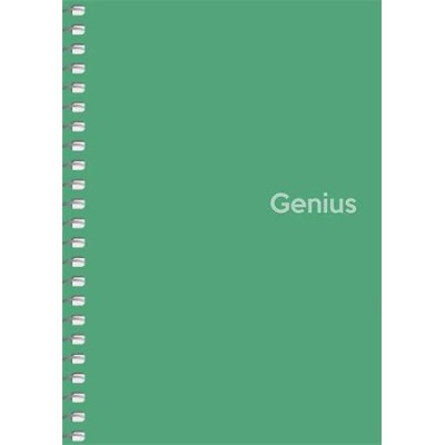 Spirálfüzet, A6, kockás, 80 lap, PP borító, SHKOLYARYK "Genius", vegyes