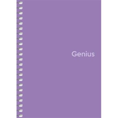 Spirálfüzet, A6, kockás, 80 lap, PP borító, SHKOLYARYK "Genius", vegyes