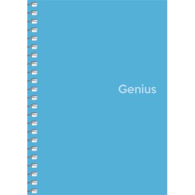 Spirálfüzet, A6, kockás, 80 lap, PP borító, SHKOLYARYK "Genius", vegyes