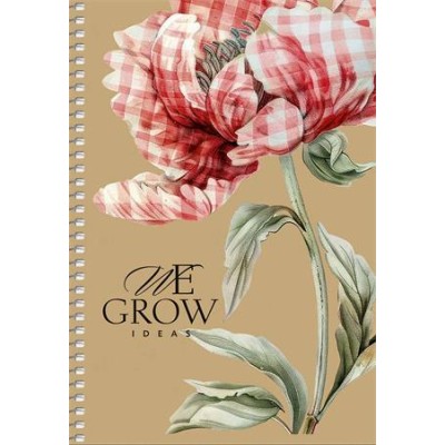 Spirálfüzet, A5, sima, 96 lap, SHKOLYARYK "We Grow", vegyes