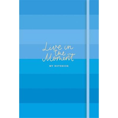 Jegyzetfüzet, A5, vonalas, sima, pontrácsos, 96 lap, keményfedeles, SHKOLYARYK "Live in the moment", vegyes minta