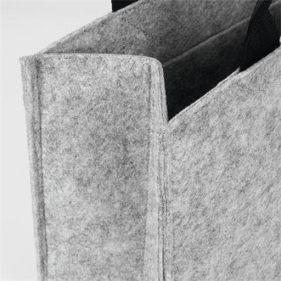 Irodai válltáska, M méret, 36x28x15 cm, SIGEL "Basic", világosszürke