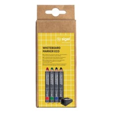 Táblamarker készlet, 1-5 mm, kúpos, SIGEL, 4 különböző szín