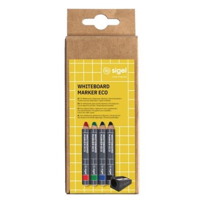 Táblamarker készlet, 1-5 mm, kúpos, SIGEL, 4 különböző szín