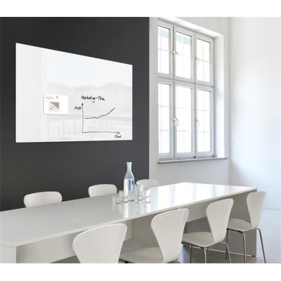 Mágneses üvegtábla, 120x90 cm, SIGEL "Artverum® " fehér