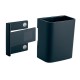 Írószertartó pohár, 7,5x9,4x5,1 cm, SIGEL, " Artverum® Clip&Organise", antracit-szürke