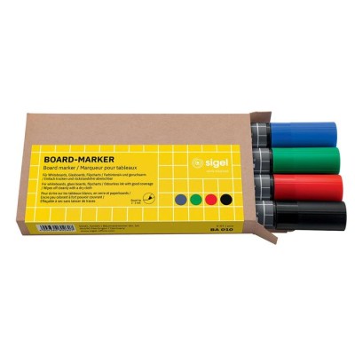 Kezdőkészlet fehértáblához és mágneses üvegtáblához, SIGEL Starter set for whiteboards and magnetic glass boards