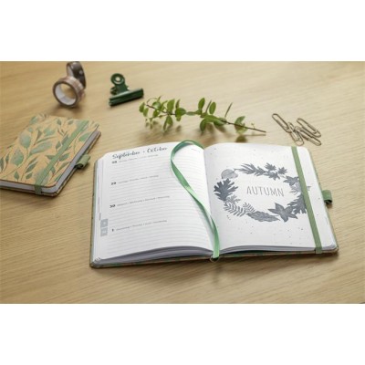 Naptár, A5, heti, 2027, kemény borító, SIGEL "Jolie", Blue Floral Serenity