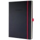 Jegyzetfüzet, exkluzív, A4, vonalas, 97 lap, keményfedeles, SIGEL "Conceptum Red Edition", fekete-piros