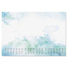 Könyökalátét, 595x410 mm, 3 éves és heti tervezővel, SIGEL "Watercolor Sea"