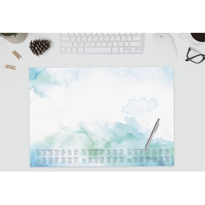 Könyökalátét, 595x410 mm, 3 éves és heti tervezővel, SIGEL "Watercolor Sea"