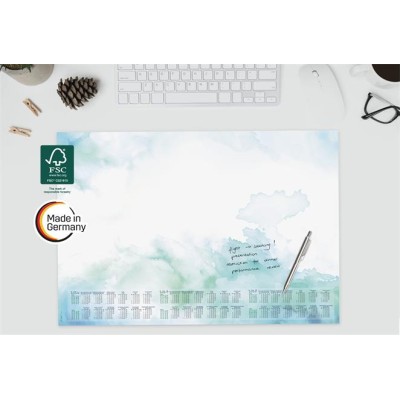 Könyökalátét, 595x410 mm, 3 éves és heti tervezővel, SIGEL "Watercolor Sea"