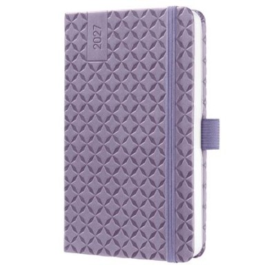 Naptár, A6, heti, 2027, kemény borító, SIGEL "Jolie",  Lavender Purple