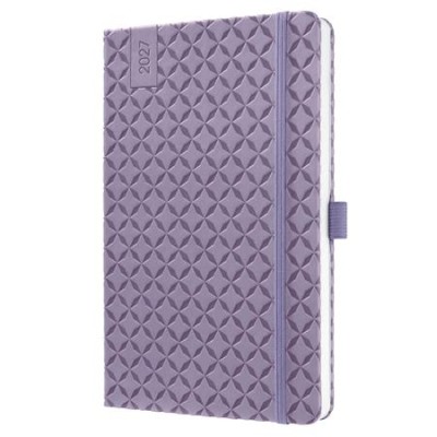 Naptár, A5, heti, 2027, kemény borító, SIGEL "Jolie",  Lavender Purple