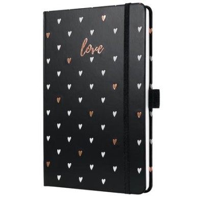 Naptár, A5, heti, 2026, kemény borító, SIGEL "Jolie", Dark love