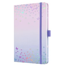 Naptár, A5, heti, 2026, kemény borító, SIGEL "Jolie", Butterfly Confetti Candy