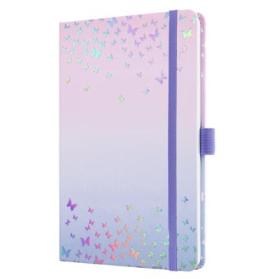 Naptár, A5, heti, 2026, kemény borító, SIGEL "Jolie", Butterfly Confetti Candy