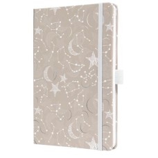 Naptár, A5, heti, 2026, kemény borító, SIGEL "Jolie", Cosmic Fantasy Beige