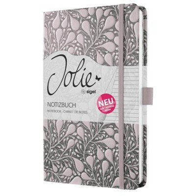 Jegyzetfüzet, exkluzív, A5, vonalas, 87 lap, keményfedeles, SIGEL "Jolie Enchanted Heart"