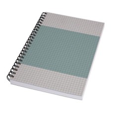 Spirálfüzet, A5, kockás, 80 lap, puhafedeles, SIGEL "Quicknote", kék-szürke