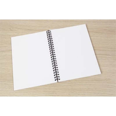 Spirálfüzet, A5, pontrácsos, 80 lap, puhafedeles, SIGEL "Quicknote", korall-szürke