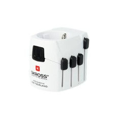 Adapter, világutazóknak, földelt, SKROSS