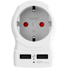 Adapter, Egyesült Királyságba utazóknak, USB, földelt, SKROSS