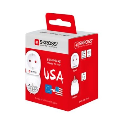 Adapter, Egyesült Államokba utazóknak, földelt, SKROSS Adapter, Egyesült Államokba utazóknak, földelt, SKROSS