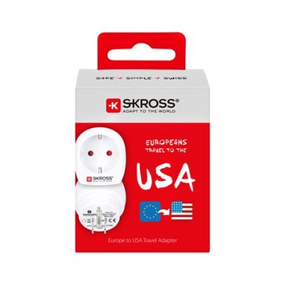 Adapter, Egyesült Államokba utazóknak, földelt, SKROSS Adapter, Egyesült Államokba utazóknak, földelt, SKROSS