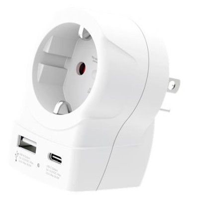 Adapter, Egyesült Államokba utazóknak, USB-C + USB-A, SKROSS