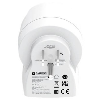 Adapter, Egyesült Államokba utazóknak, USB-C + USB-A, SKROSS