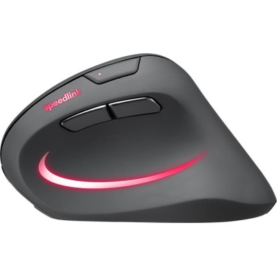 Egér, vezeték nélküli, optikai, vertikális, USB, SPEEDLINK "Piavo Pro", fekete