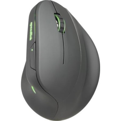 Egér, vezeték nélküli, optikai, vertikális, USB, SPEEDLINK "Piavo Pro", fekete