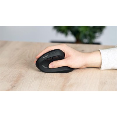 Egér, vezeték nélküli, optikai, vertikális, USB, SPEEDLINK "Piavo Pro", fekete