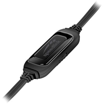 Fejhallgató, mikrofonnal, vezetékes, gaming, 3,5 mm jack, SPEEDLINK "Legatos", fekete-piros