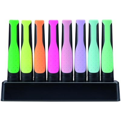 Szövegkiemelő készlet, 2-5 mm, STABILO "Green Boss Pastel", 8 db-os asztali készlet
