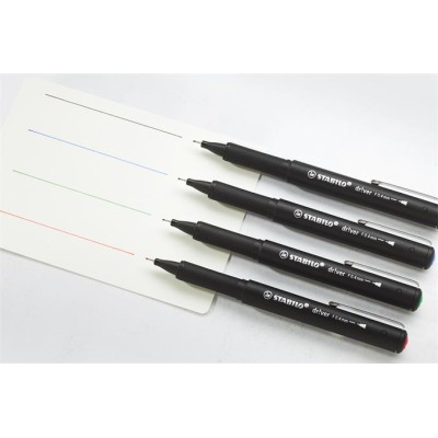 Tűfilc, 0,4 mm, STABILO "dr!ver", fekete