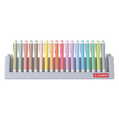 Szövegkiemelő készlet, 1-4 mm, STABILO "Swing Cool", 18 db-os asztali készlet