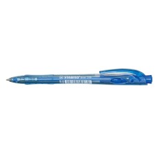 Golyóstoll, 0,38 mm, nyomógombos, STABILO "Liner 308", kék